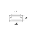 Ideal Lux Aluminium profile SLOT SURFACE FLAT 11mm incl. cover + mounting kit, 200cm, alu