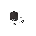 Ideal Lux LED ceiling luminaire NITRO SQUARE, 15W 3000K 1350lm, white / black on the inside