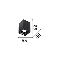Ideal Lux LED ceiling luminaire NITRO SQUARE, 10W 3000K 900lm, white / black on the inside