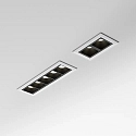 LED ceiling luminaire LIKA TRIM, recessed mounting, lenght 6.5cm, 4W 3000K 440lm 29°, white / black