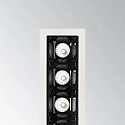 LED ceiling luminaire LIKA TRIM, recessed mounting, lenght 14.6cm, 10W 3000K 1100lm 29°, white / black