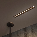 Ideal Lux LED ceiling luminaire LIKA TRIMLESS, recessed mounting, lenght 27.8cm, 20W 3000K 2200lm 29°, white / black