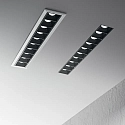 Ideal Lux LED ceiling luminaire LIKA TRIMLESS, recessed mounting, lenght 27.8cm, 20W 3000K 2200lm 29°, white / black
