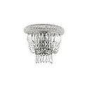 Wall luminaire DUBAI, 2 flames, E14, metal / refined chrystal, chrome