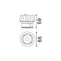 Ideal Lux LED recessed spot DYNAMIC - LED Modul, Ø 6.5cm, 10W, dimmable, 10W 3000K 1250lm 35°, CRi >90, black