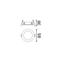 Spring clip mountiung frame for LED recessed spot DYNAMIC, round, Ø 9.5cm