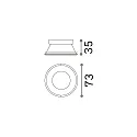 Reflector for LED recessed spot DYNAMIC, ROUND, symmetric, fixed