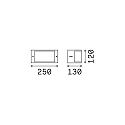 Ideal Lux Outdoor wall luminaire REX-1, width 25cm, E27, aluminium / acrylic, coffee brown / white