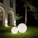 Ideal Lux Outdoor ball luminaire DORIS, IP44, E27 max. 60W, plastic in granite look, Ø 30cm