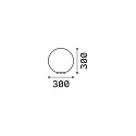 Ideal Lux Outdoor ball luminaire DORIS, IP44, E27 max. 60W, plastic in granite look, Ø 30cm