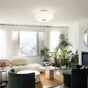 Ideal Lux Ceiling luminaire ARIZONA , 5 flames, Ø 50cm, incl. 5x GX53 3000K, satined brass / white