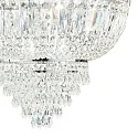 Ideal Lux Pendant luminaire DUBAI, 10 flames, Ø 52cm, E14, metal / refined chrystal, chrome