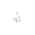 Ideal Lux Pendant luminaire CARTA SP1, E27, matt white metal / shade in paper look, Ø 40cm
