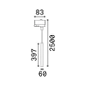 Ideal Lux Pendant luminaire for power tracks LOOK, incl. GU10 Halogen 28W 3000K, incl. adapter, white