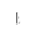 Ideal Lux Ceiling luminaire LOOK, IP20, height 75cm / Ø 6cm, incl. GU10 7W 3000K, white