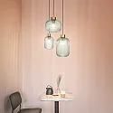 Pendant luminaire MINT-3, Ø 24cm, E27, mint green / brass satin