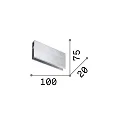 Ideal Lux Straight connector for LED pendant luminaire LINUS