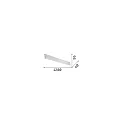 Ideal Lux LED wall luminaire LINUS, 68W 3000K 3850lm 2x104°, 1-10V dimmable, black