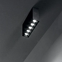 Ideal Lux LED ceiling luminaire LIKA SURFACE, Aufbau, lenght 13.5cm, 10W 3000K 1100lm 44°, black