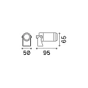 LED floor spot STARLIGHT, IP68, Ø 5cm, aluminium, lead grey, 5.5W 3000K 500lm, open cable end