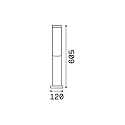 Ideal Lux Outdoor LED floor luminaire ETERE, IP44, height 60.5cm, 10.5W 3000K 720lm, anthracite