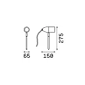 Ideal Lux Outdoor spike luminaire INSIDE, IP54, G9 max. 9W, aluminium, coffee brown