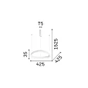 Ideal Lux pendant luminaire GEMINI 425 round, adjustable IP20, black