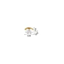 Ideal Lux Ceiling luminaire DAISY, 6 flames, Ø 60cm, E27, gold leaf finish / white etched relief glass