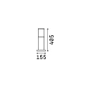 Ideal Lux Outdoor floor luminaire TRONCO, IP54, height 40.5cm, E27, anthracite