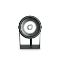 Ideal Lux LED floor spot STARLIGHT, IP68, Ø 7.5cm, aluminium, dark grey, 10W 3000K 850lm, open cable end