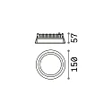 Ideal Lux Recessed LED luminaire DEEP, IP20, Ø 15cm, aluminium white / diffus, 20W 3000K 2100lm 77°