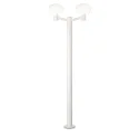 Outdoor floor luminaire CLIO 2, 197cm, IP44, 2 flames, 2x E27, without cover, aluminium, white