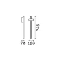 outdoor floor lamp HUB 745 IP54, anthracite