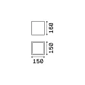 Ideal Lux outdoor ceiling luminaire TECHO PL1 D15 SQUARE square GU10 IP54, white