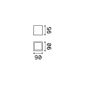 Ideal Lux outdoor ceiling luminaire TECHO PL1 D09 SQUARE square GU10 IP54, coffee brown