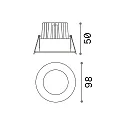 Ideal Lux ceiling recessed luminaire ROOM-65 round IP65, black