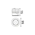 Ideal Lux Recessed LED spot DYNAMIC - LED Modul, Ø 5.6cm, 9W, dimmable, 9W 4000K 1050lm 35°, CRi >90, black