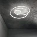 Ideal Lux ceiling luminaire OZ PL ON-OFF round, on/off IP20, white matt 