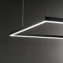 Ideal Lux pendant luminaire ORACLE SLIM 50 square, adjustable IP20, black