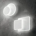 Ideal Lux wall luminaire POUCHE square IP20, white