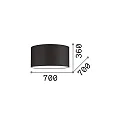Ideal Lux lamp shade SET UP 750 cylindrical, beige