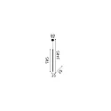 Ideal Lux pendant luminaire FILO 1 flame, adjustable IP20, white