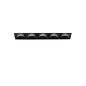 recessed downlight LIKA FI TRIMLESS D14 5 flames, flush, on/off, UGR < 16 IP20, glossy, black 