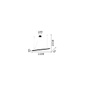 Ideal Lux pendant luminaire V-LINE adjustable IP20, black