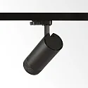 3-phase spot EOS 15W ON-OFF cylindrical, adjustable, on/off IP20, black matt 