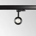 3-phase spot EOS 15W ON-OFF cylindrical, adjustable, on/off IP20, black matt 