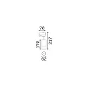 3-phase spot EOS 15W ON-OFF cylindrical, adjustable, on/off IP20, black matt 