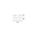 Ideal Lux recessed housing BENTO 3-fold, square, with frame, black