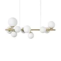 pendant luminaire PERLAGE 10 flames G9 IP20, satined brass 