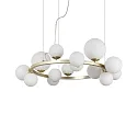pendant luminaire PERLAGE 14 flames G9 IP20, satined brass 